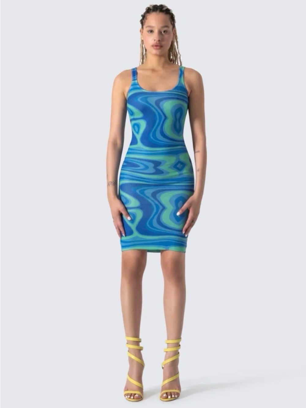 Finesse Cher Psychedelic Sweater Dress